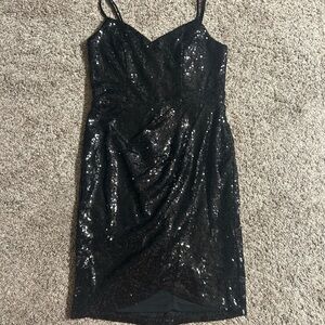 Speechless Black Sequin Mini Dress